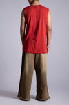 'The Ranch' Sleeveless T-shirt (Crimson)