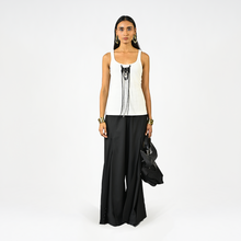  HUEMN Hand-embroidered canine white vest with hanging silk threads (Women's)