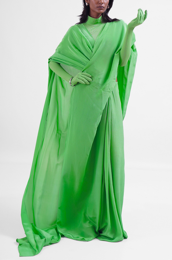 Hybrid Sari-Pants (Green)