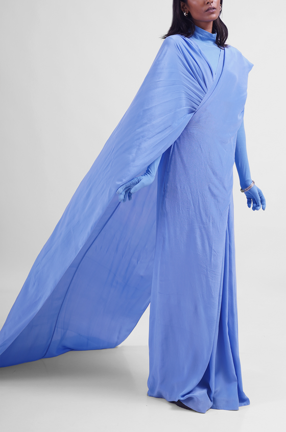 Hybrid Sari-Pants (Sky Blue)