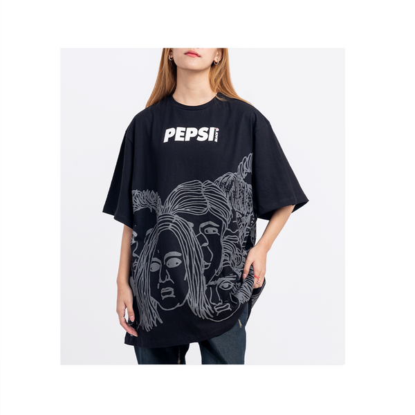 T-shirt Unisexe Pepsi - Graphic Noir 100% Coton - Taille S à 3XL - Neuf Avec étiquette