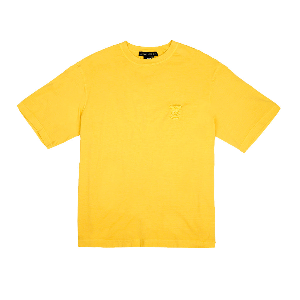 Huemn Evolution Gorilla Insignia T-Shirt (Mango Yellow) – HUEMN