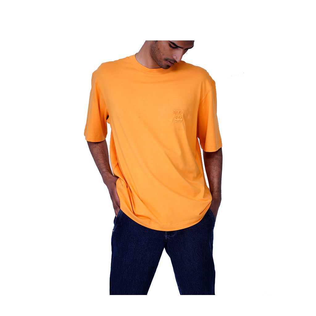 Huemn Evolution Gorilla Insignia T-Shirt (Tangerine) – HUEMN