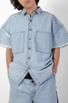 Handcrafted Back Denim Over Shirt