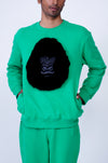 HUEMN Classic handmade Gorilla sweatshirt (Lime Green)