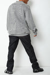 Handcrafted Sweatshirt With Backbone Patchwork