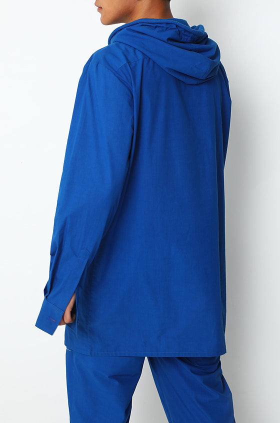 Cobalt Blue Hoodie-Shirt