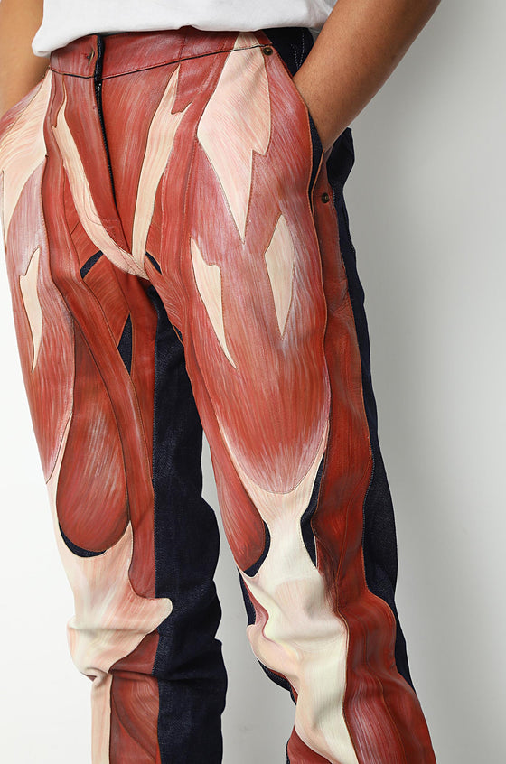 Hand Painted Muscle Jeans