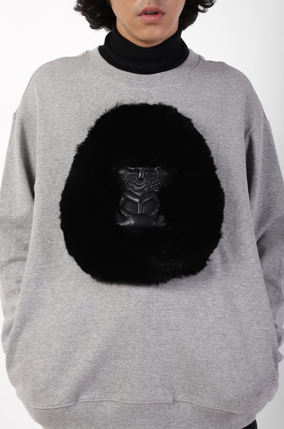 Huemn Classic Handmade Gorilla Sweatshirt (Grey)