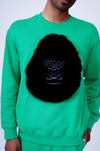 Huemn Classic Handmade Gorilla Sweatshirt (Lime Green)