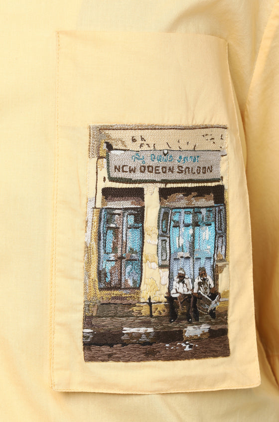 Handcrafted 'Salon Day' Safari Shirt (Lemon)
