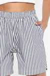 Huemn Gorilla Insignia Striped Shorts (Slate Grey)