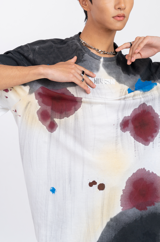 Huemn Blood Washed Engulfed T-Shirt (White)