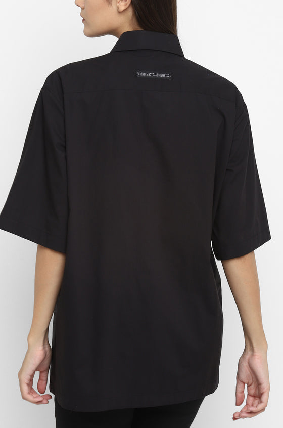 Handcrafted 'Yesteryear' Safari Shirt (Black)
