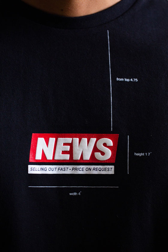 Huemn Capsule Drop: News T-Shirt (Black)