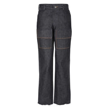  Dark Washed Huemn Jeans With Oversized Patch Pockets